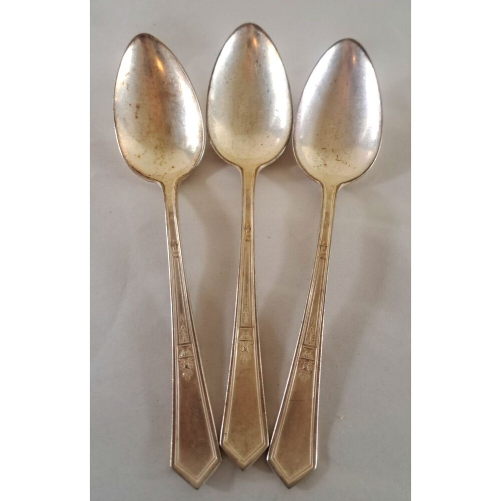 Antique International Silver Rogers La Touraine Spoons 3 Art Nouveau 1920